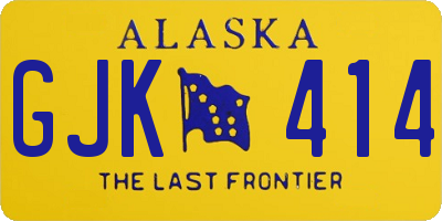 AK license plate GJK414