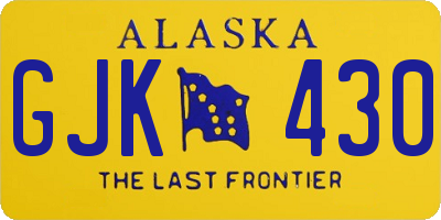 AK license plate GJK430