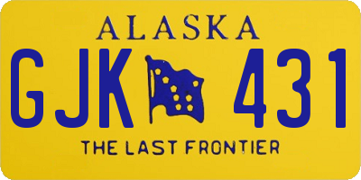AK license plate GJK431