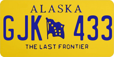 AK license plate GJK433
