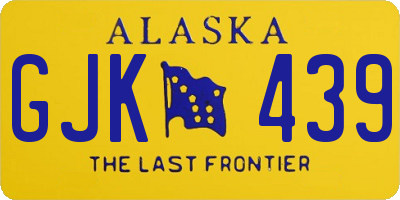 AK license plate GJK439