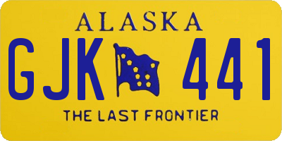 AK license plate GJK441