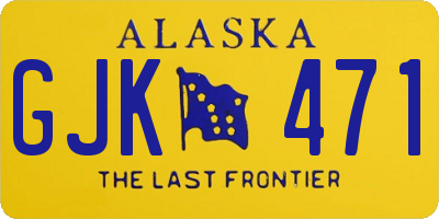 AK license plate GJK471