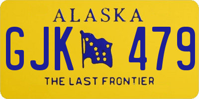 AK license plate GJK479