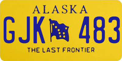 AK license plate GJK483