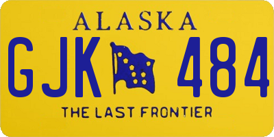 AK license plate GJK484