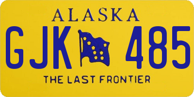 AK license plate GJK485