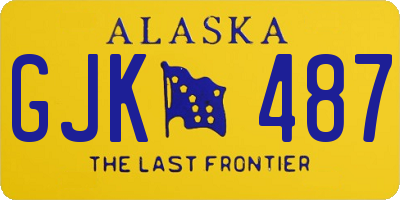 AK license plate GJK487