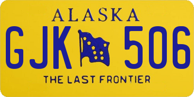 AK license plate GJK506