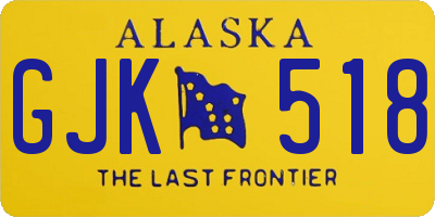 AK license plate GJK518