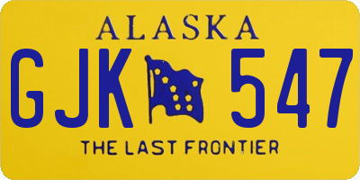 AK license plate GJK547