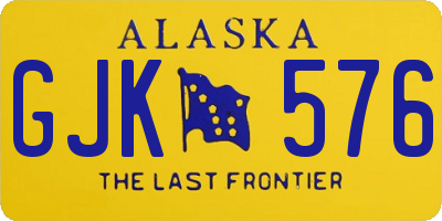 AK license plate GJK576