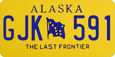 AK license plate GJK591