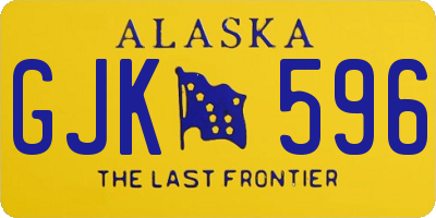 AK license plate GJK596
