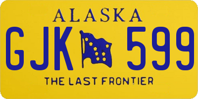 AK license plate GJK599