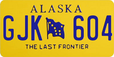AK license plate GJK604