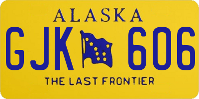 AK license plate GJK606
