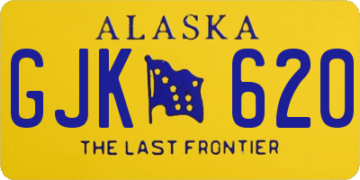 AK license plate GJK620