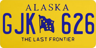 AK license plate GJK626