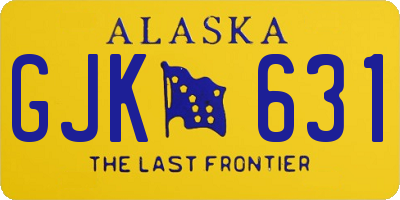 AK license plate GJK631