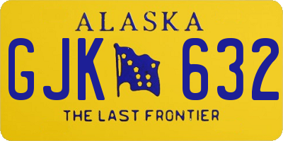 AK license plate GJK632