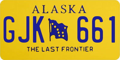 AK license plate GJK661