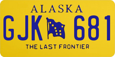 AK license plate GJK681