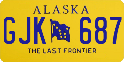 AK license plate GJK687