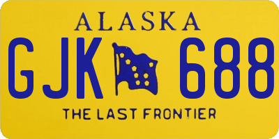 AK license plate GJK688