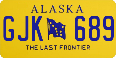 AK license plate GJK689