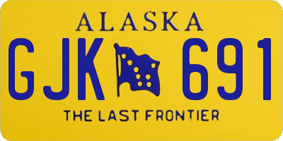 AK license plate GJK691