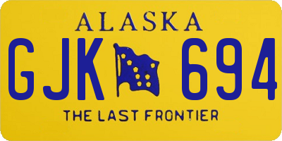 AK license plate GJK694