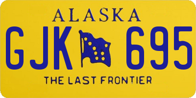 AK license plate GJK695
