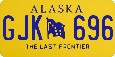 AK license plate GJK696