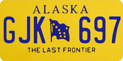 AK license plate GJK697