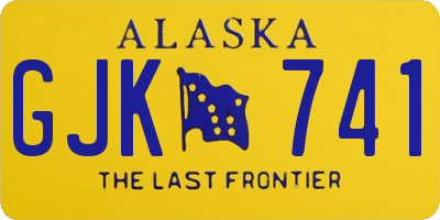 AK license plate GJK741