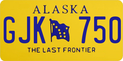 AK license plate GJK750