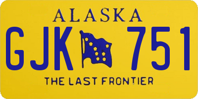 AK license plate GJK751