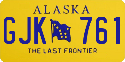 AK license plate GJK761