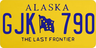 AK license plate GJK790