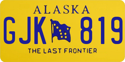 AK license plate GJK819