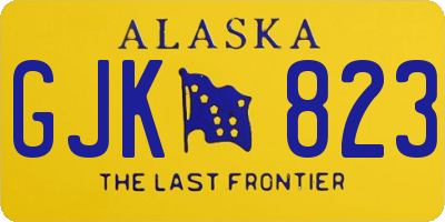 AK license plate GJK823