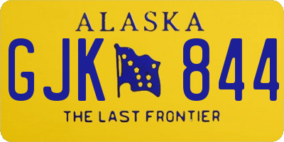 AK license plate GJK844