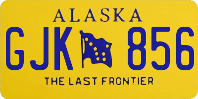 AK license plate GJK856