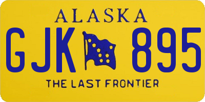 AK license plate GJK895