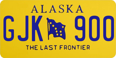 AK license plate GJK900