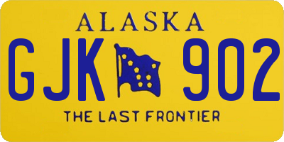 AK license plate GJK902