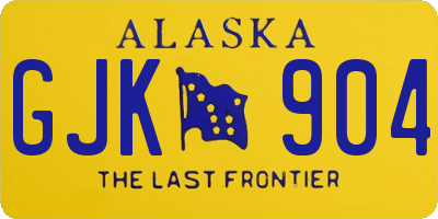 AK license plate GJK904