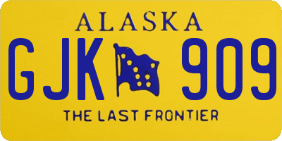 AK license plate GJK909