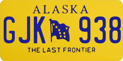 AK license plate GJK938